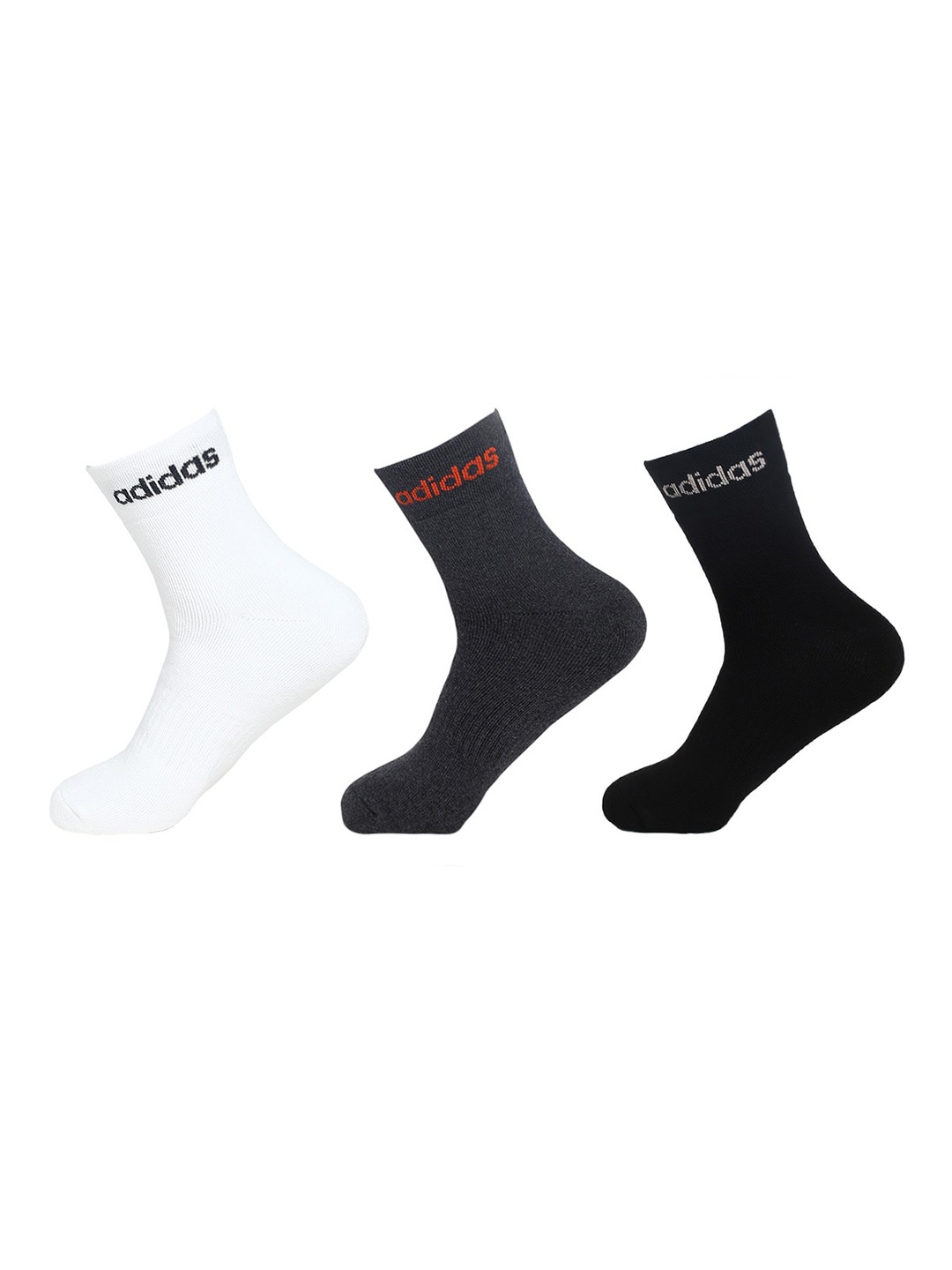 

ADIDAS Men Pack Of 3 Full Cushion Ankle Calf-Length Socks, Black
