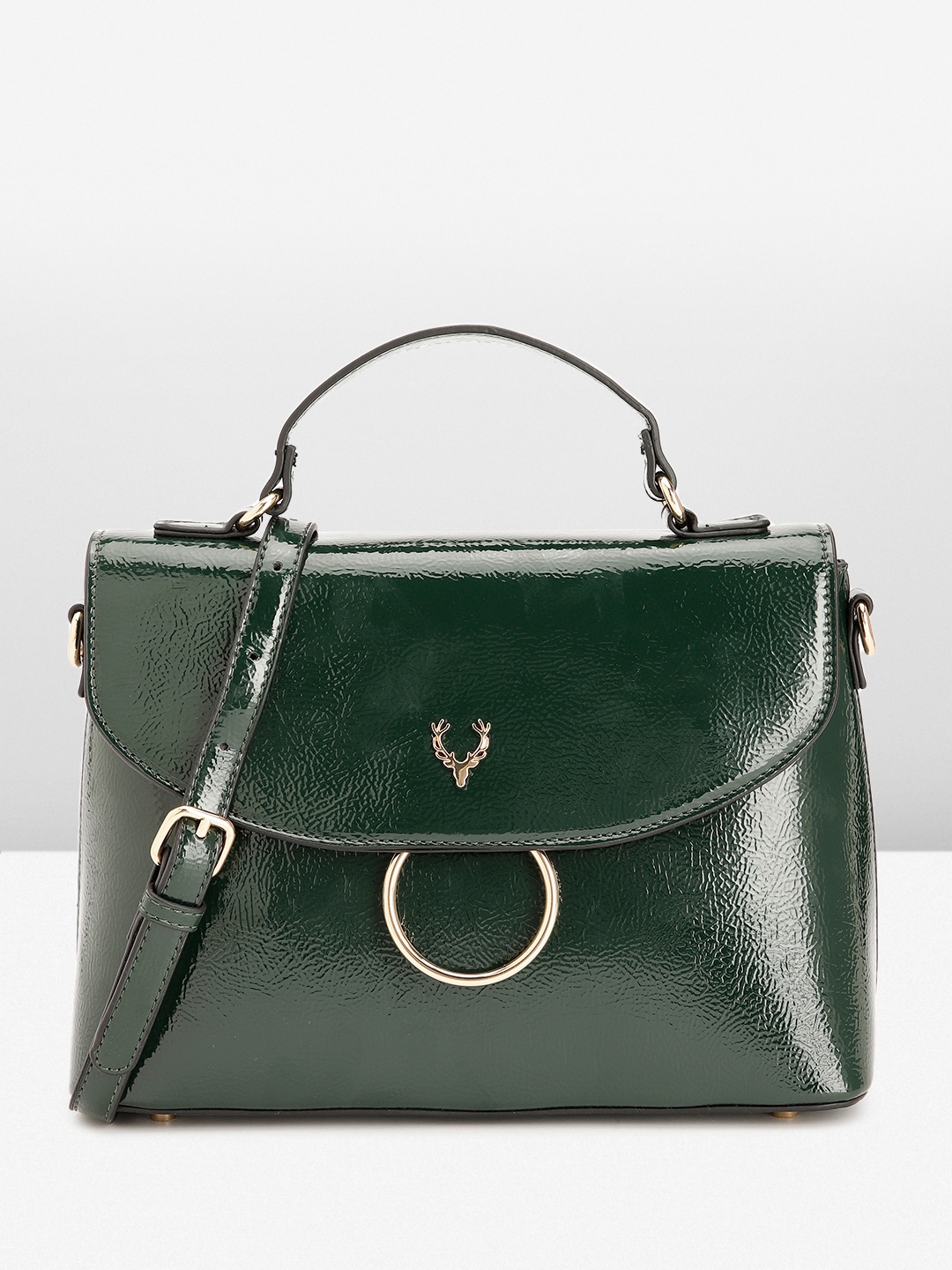 

Allen Solly Textured Satchel, Green