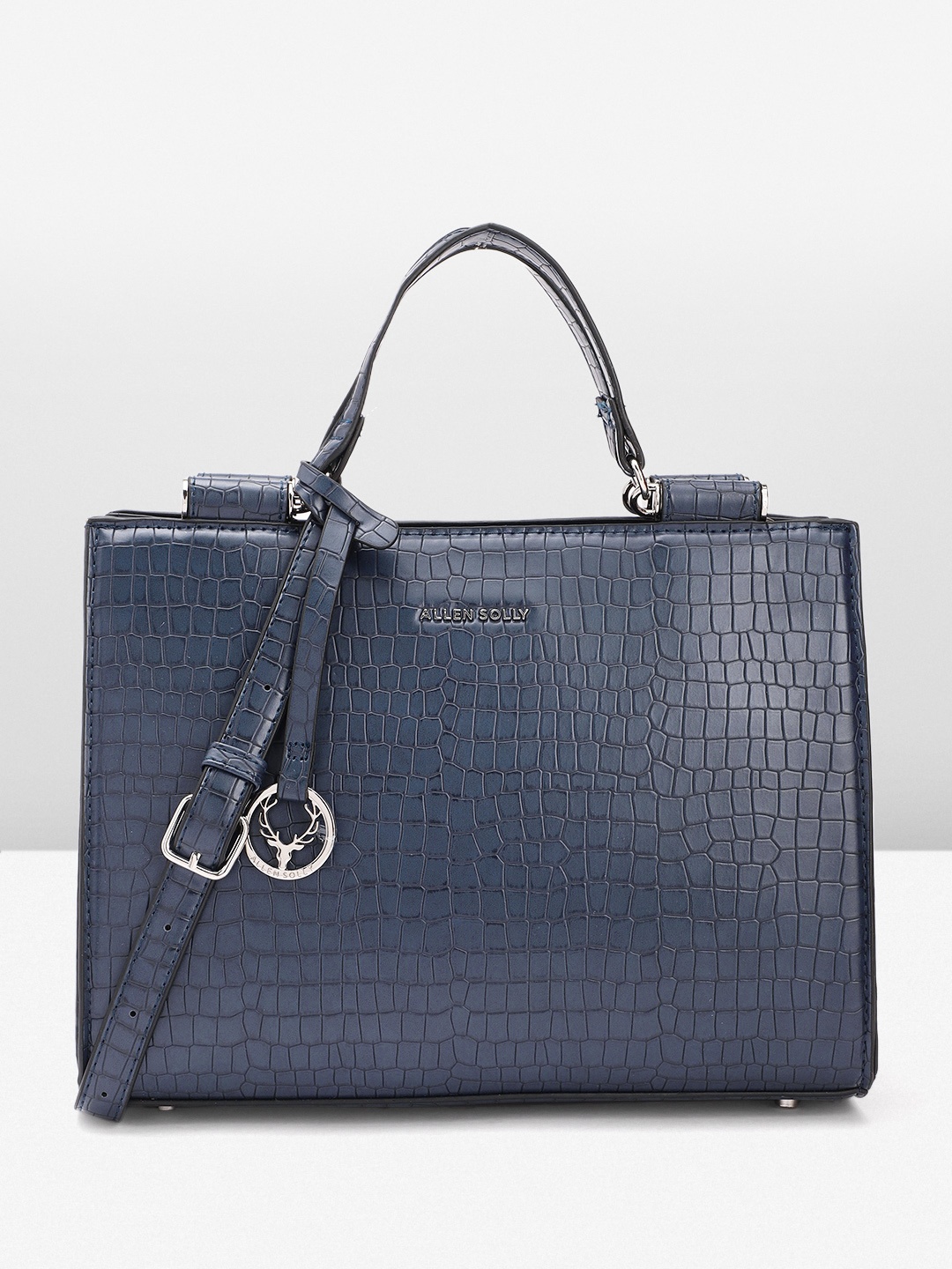 

Allen Solly Textured Handheld Bag, Blue