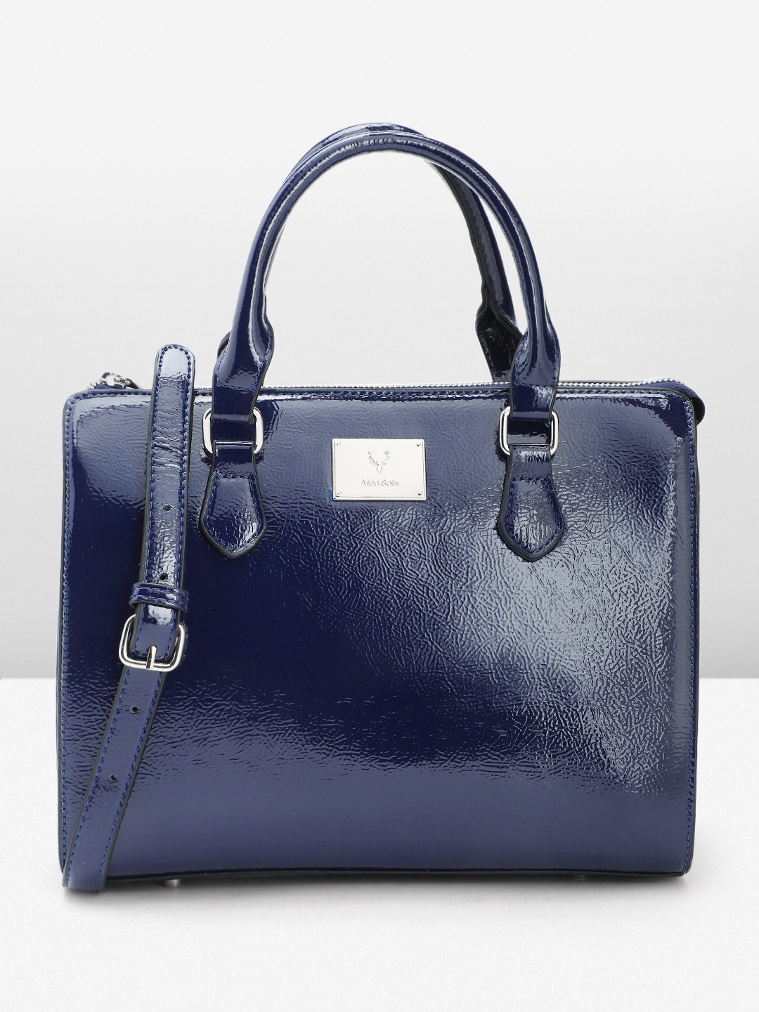 

Allen Solly Textured Handheld Bag, Navy blue