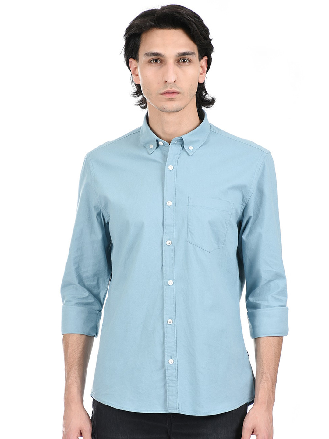 

LONDON FOG Button-Down Collar Long Sleeves Casual Shirt, Blue