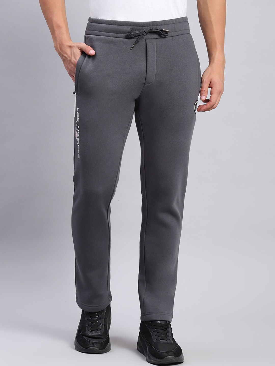 

Monte Carlo Men Mid Rise Regular Fit Track Pants, Charcoal