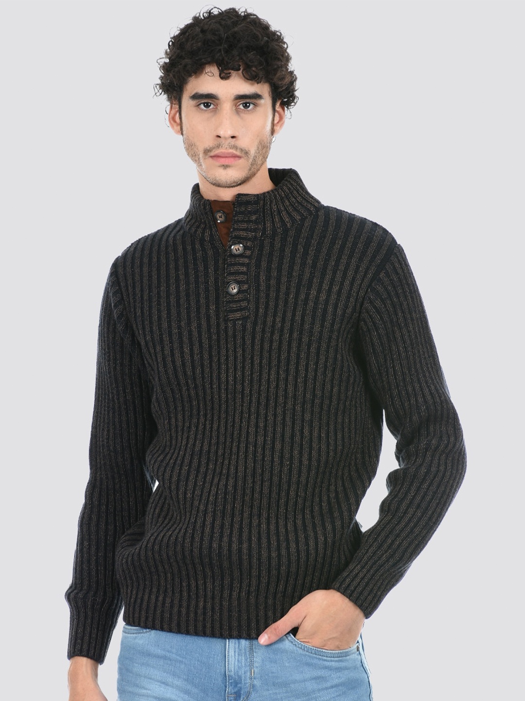 

LONDON FOG Ribbed Pullover Sweater, Black