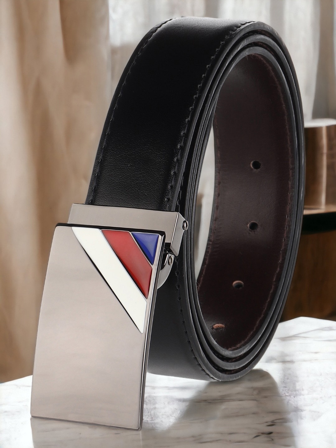 

The Roadster Lifestyle Co. Men Hook Buckle Belt, Black