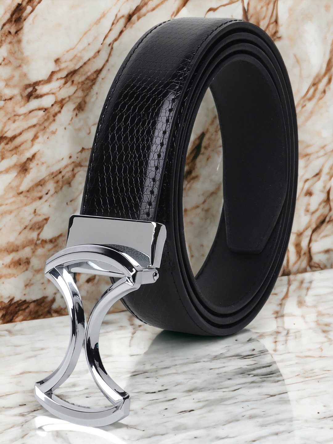 

The Roadster Lifestyle Co. Men Textured Belt, Black