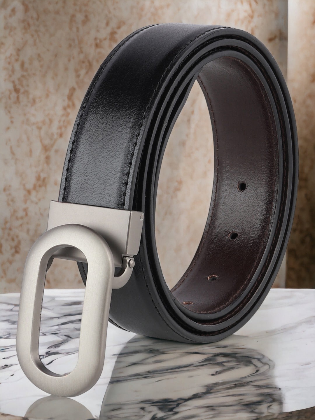 

The Roadster Lifestyle Co. Men Hook Buckle Belt, Black