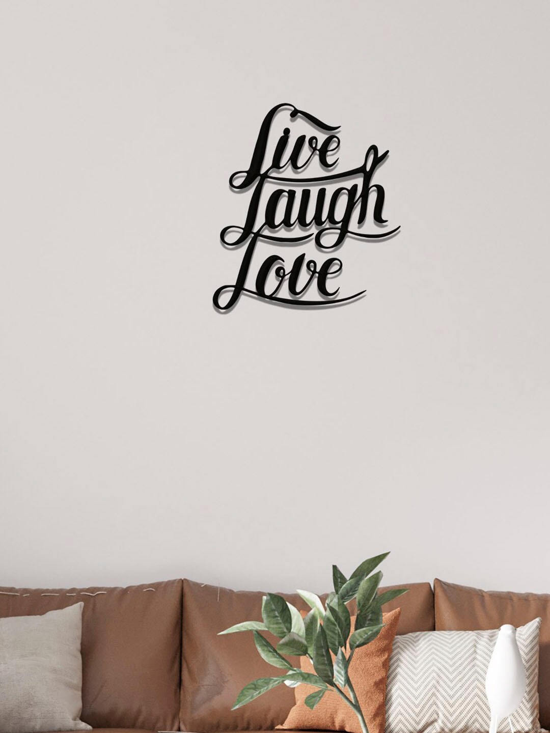 

ArtVibes Black Patterned Live Laugh Love Quotes Wooden Wall Decor