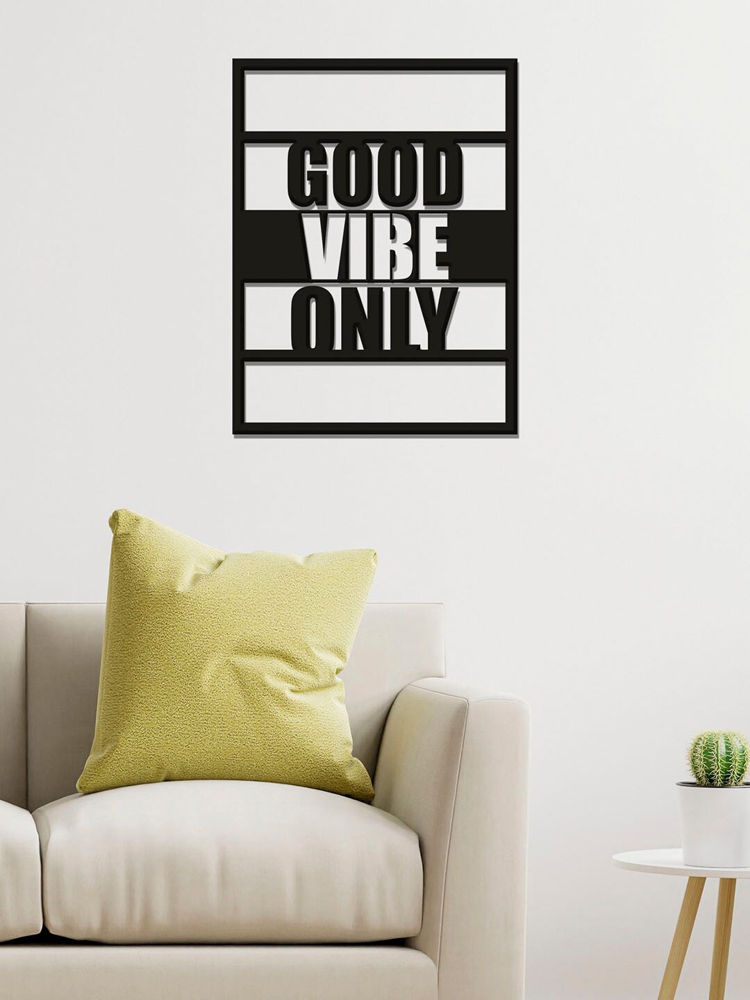 

ArtVibes Black Good Vibes Only Wooden Home Decor Wall Hanging