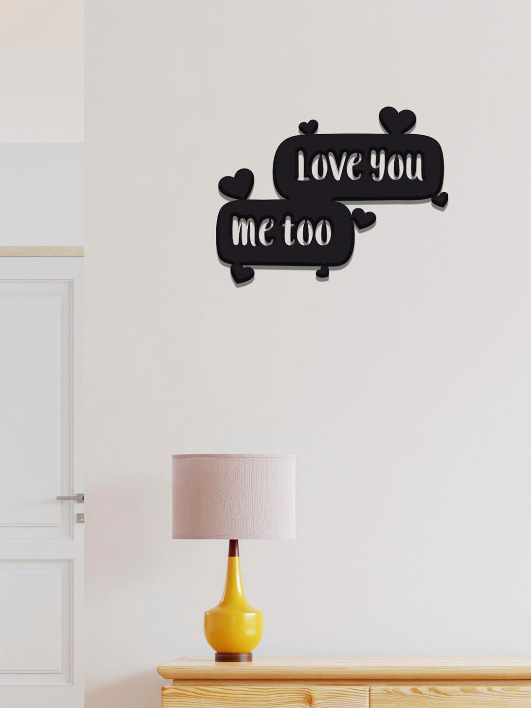 

ArtVibes Love Theme Designer Wooden Wall Hanging, Black