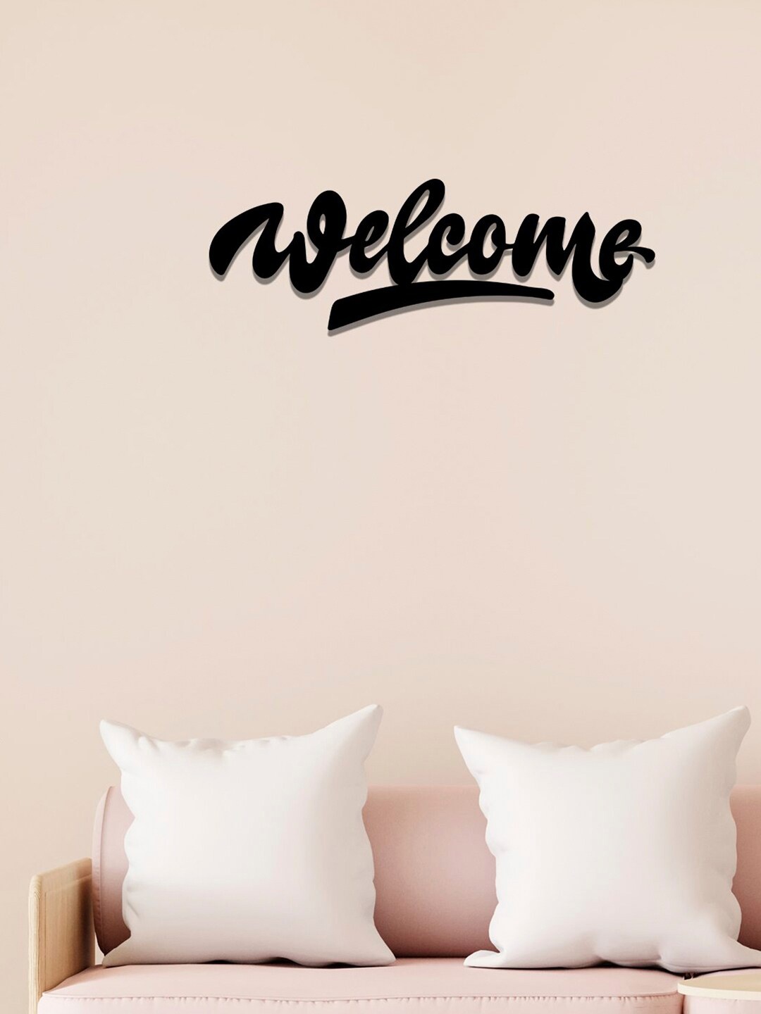 

ArtVibes Black Welcome Designer Art Wooden Wall Hanging