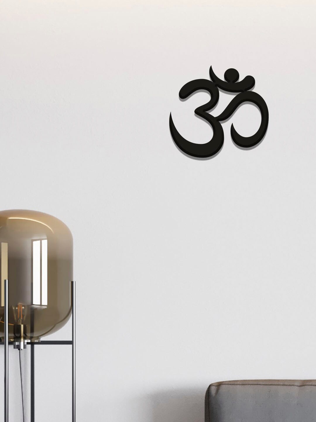 

ArtVibes Black Patterned Om Tex 0.3t Designer Wooden Wall Hanging for Wall Decor