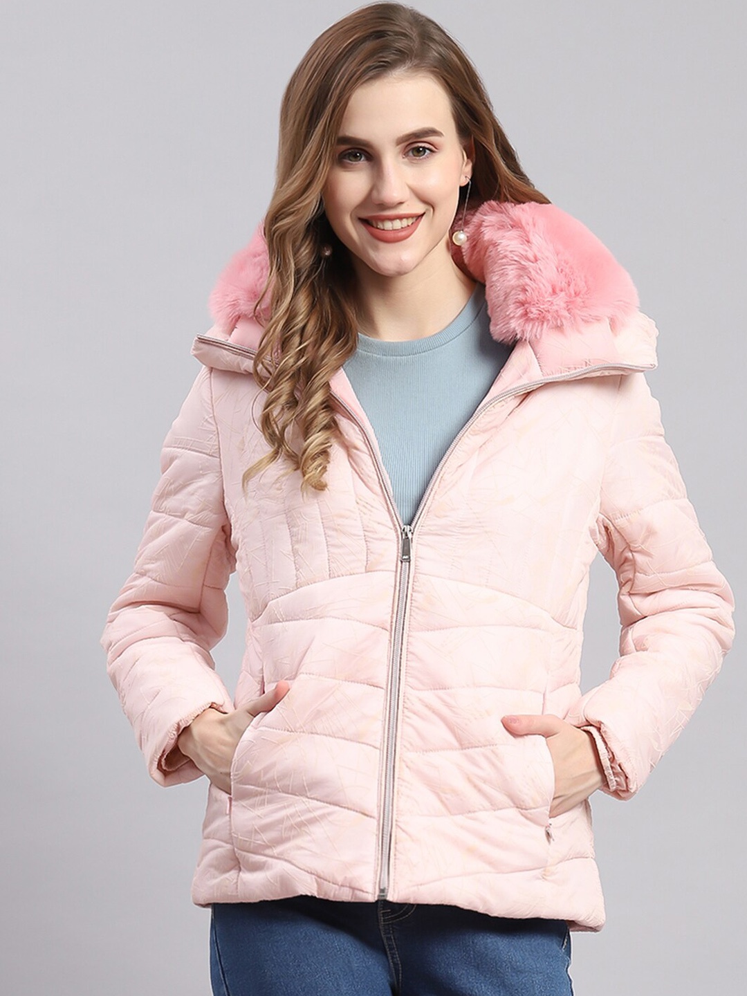 

Monte Carlo Women Pink Lightweight Padded Jacket