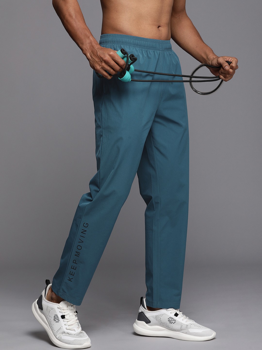 

HRX By Hrithik Roshan Men Rapid-Dry Training Track Pants, Teal