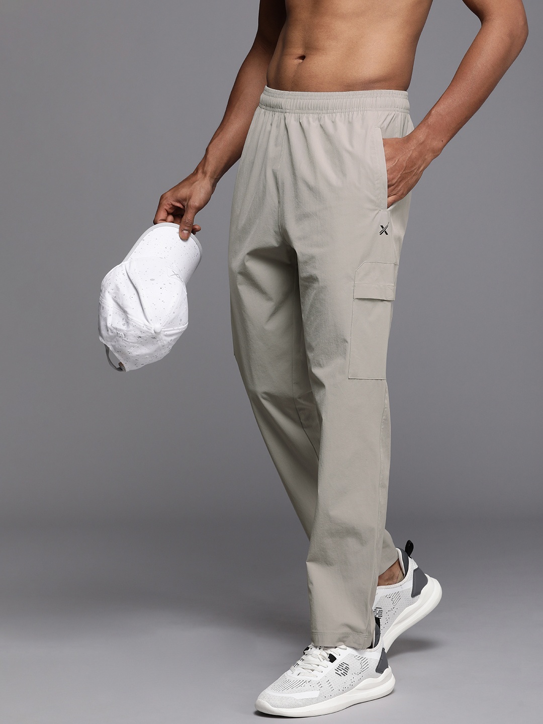 

HRX By Hrithik Roshan Men Rapid-Dry Training Track Pants, Grey