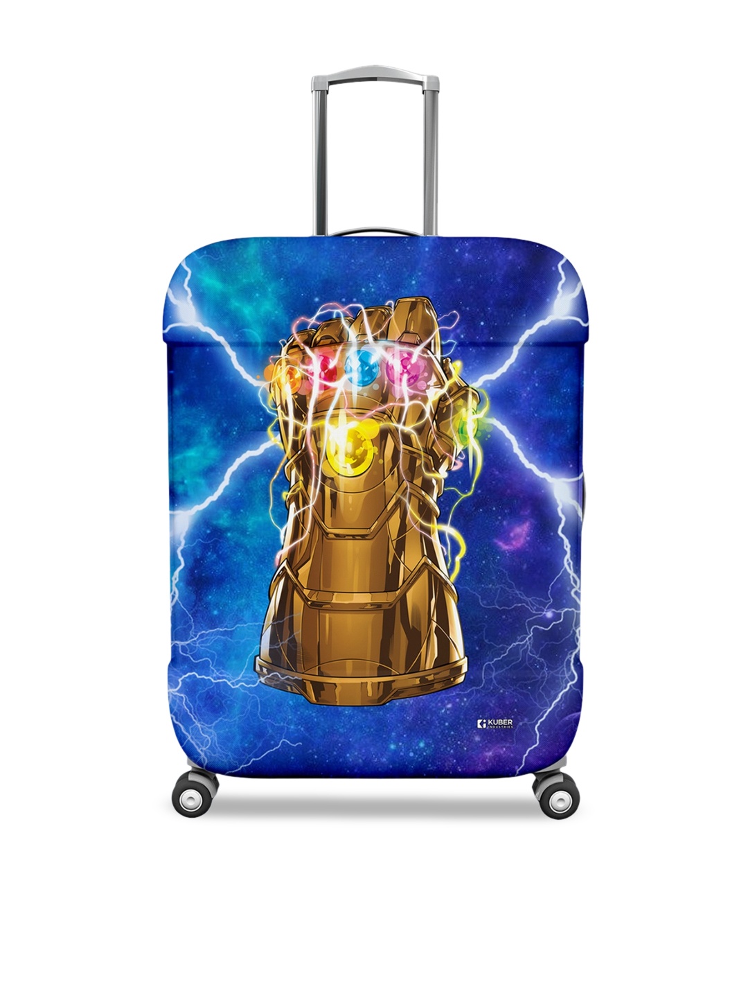 

Kuber Industries Iron Man Printed Luggage Cover, Blue