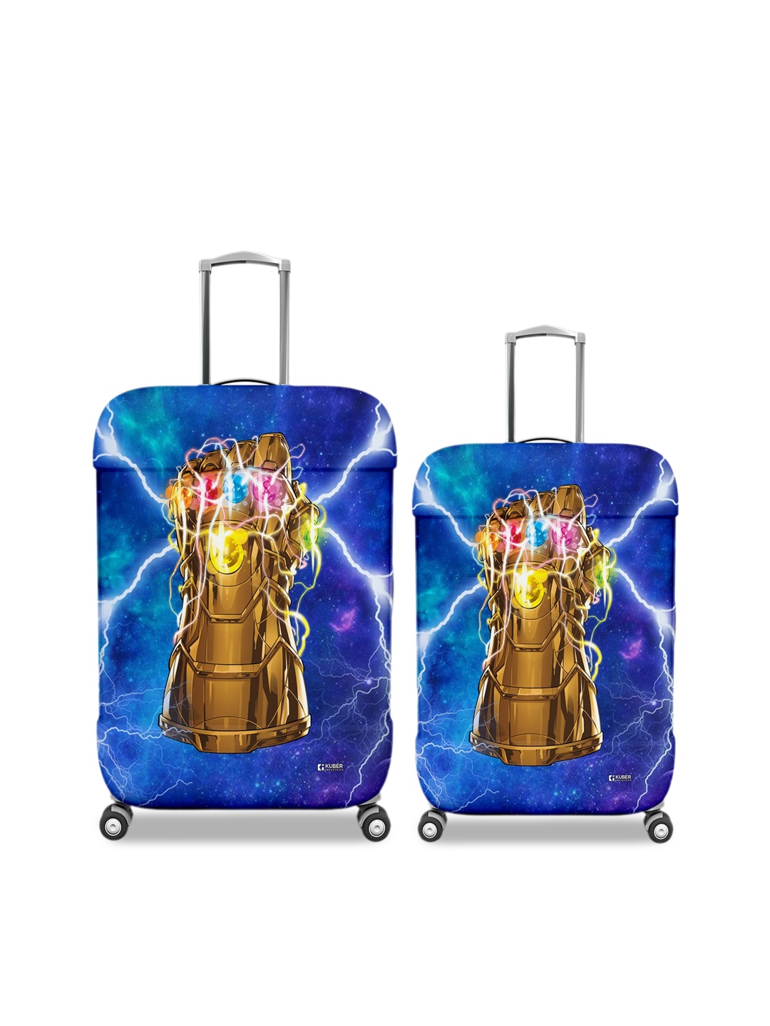 

Kuber Industries 2-Pcs Marvel The Infinity Gauntlet Printed Luggage Covers, Blue