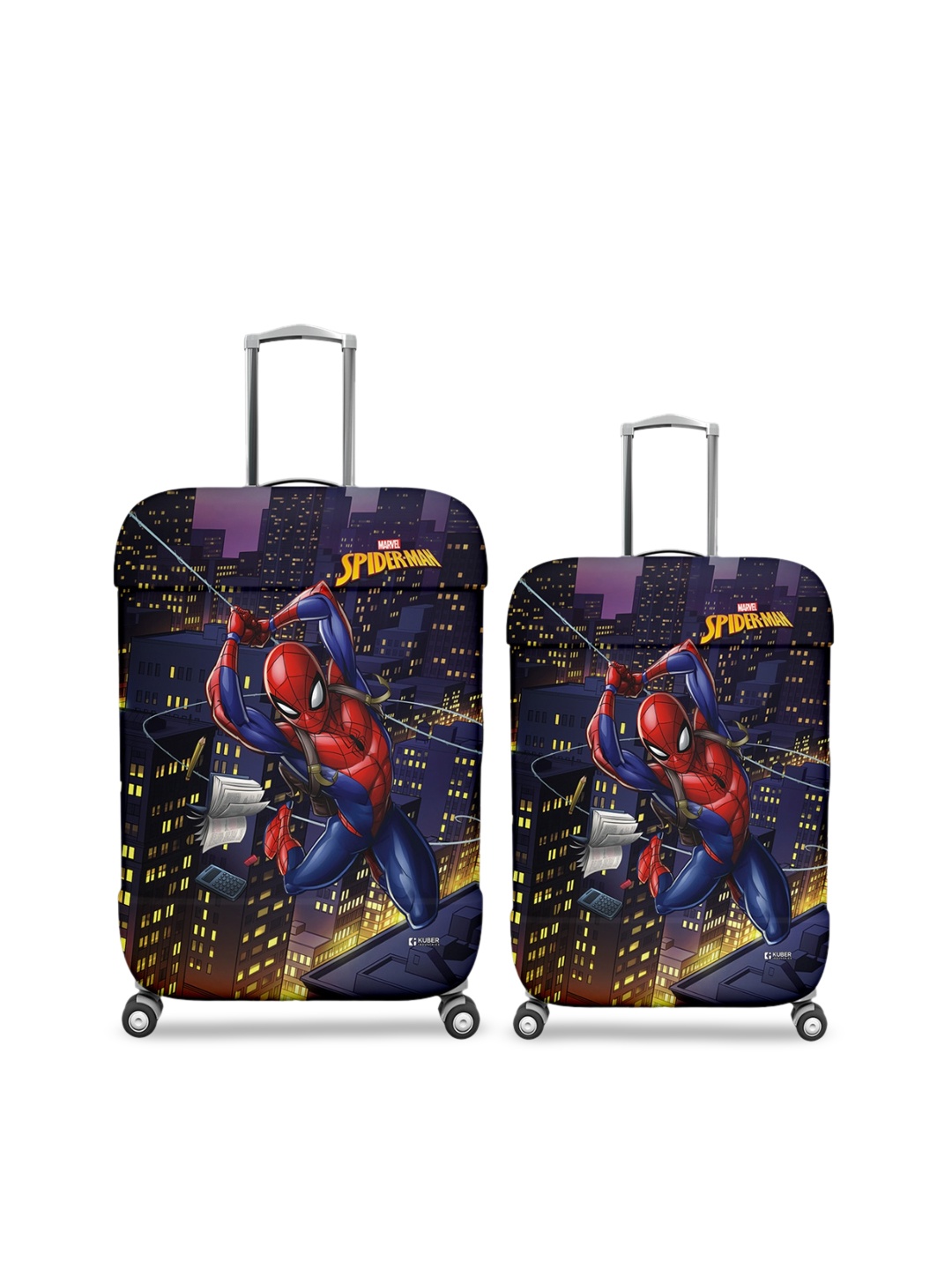 

Kuber Industries Set of 2 Spiderman Printed Luggage Cover, Multi