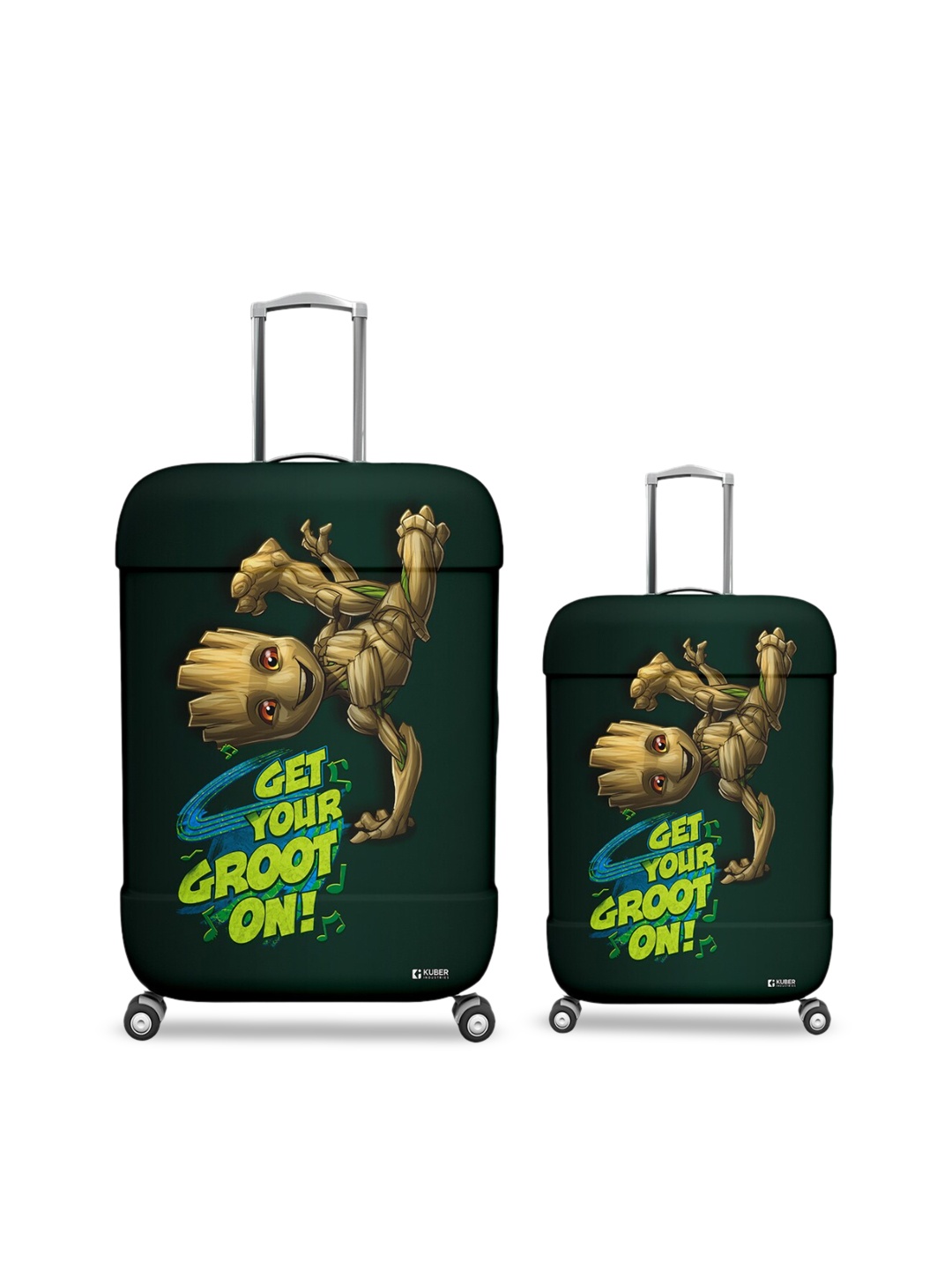 

Kuber Industries Set of 2 Groot Printed Luggage Cover, Green