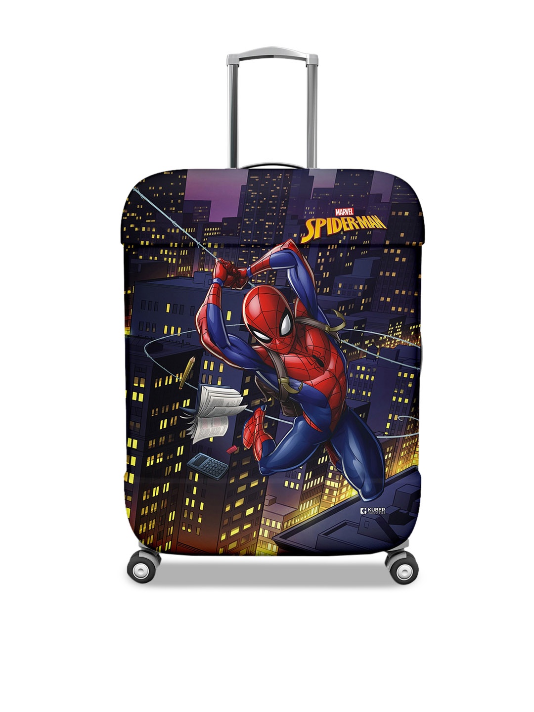 

Kuber Industries Marvel Spiderman Printed Luggage Covers, Black