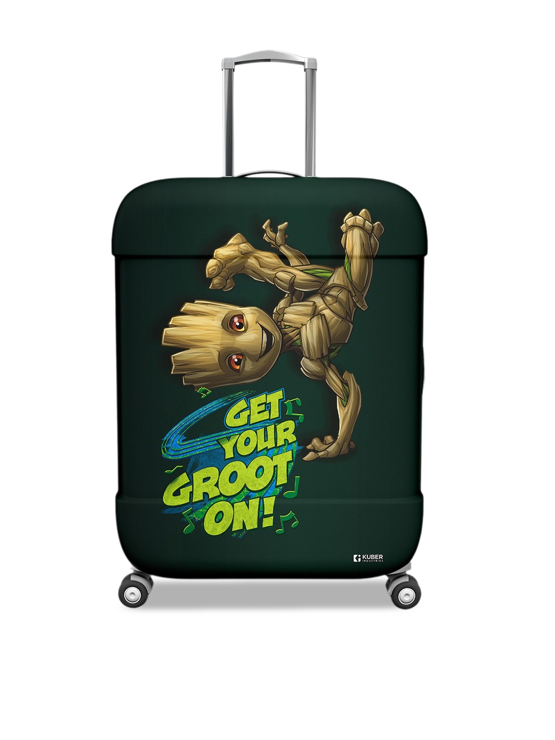 

Kuber Industries Printed High Elasticity Luggage Bag Cover, Green