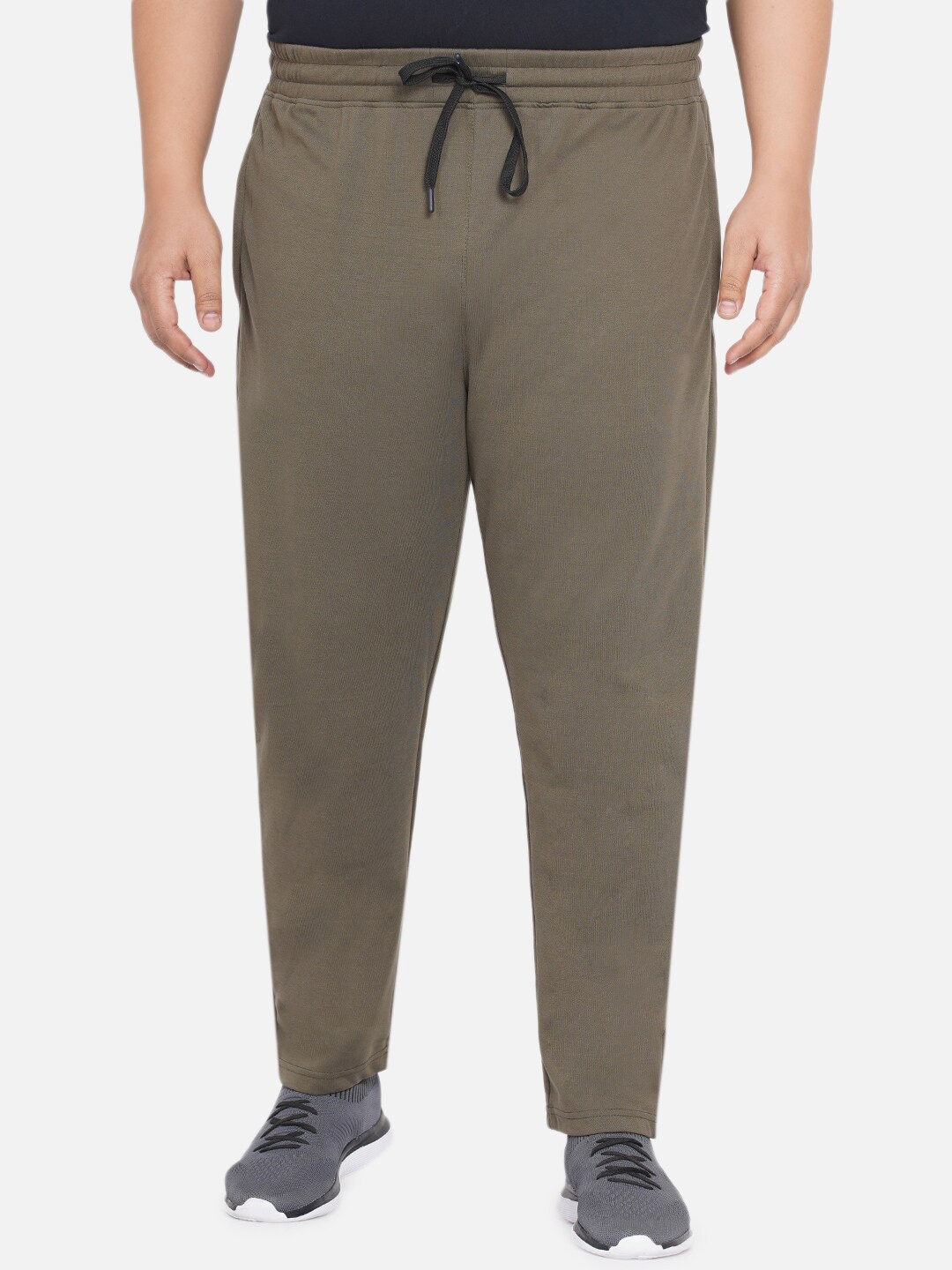 

Santonio Plus Size Men Pure Cotton Track Pants, Olive