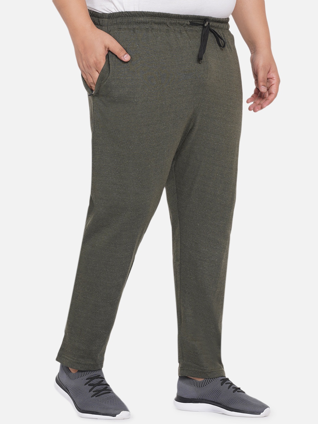 

Santonio Men Plus Size Pure Cotton Track Pants, Green