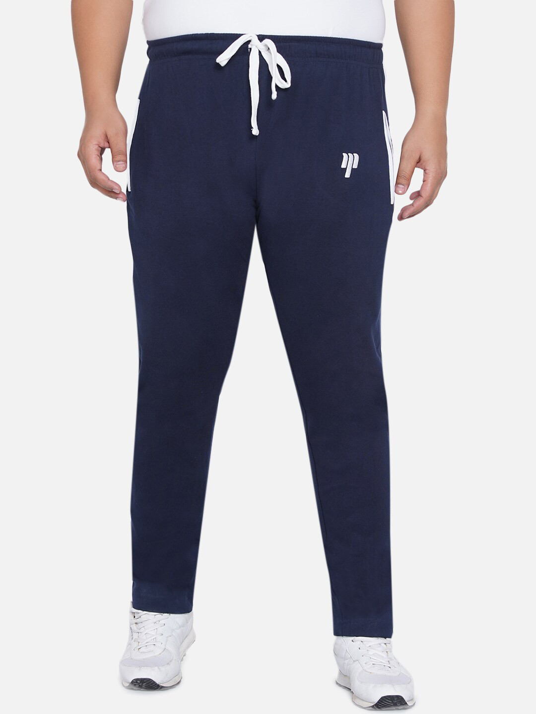 

Santonio Men Plus Size Pure Cotton Track Pants, Navy blue