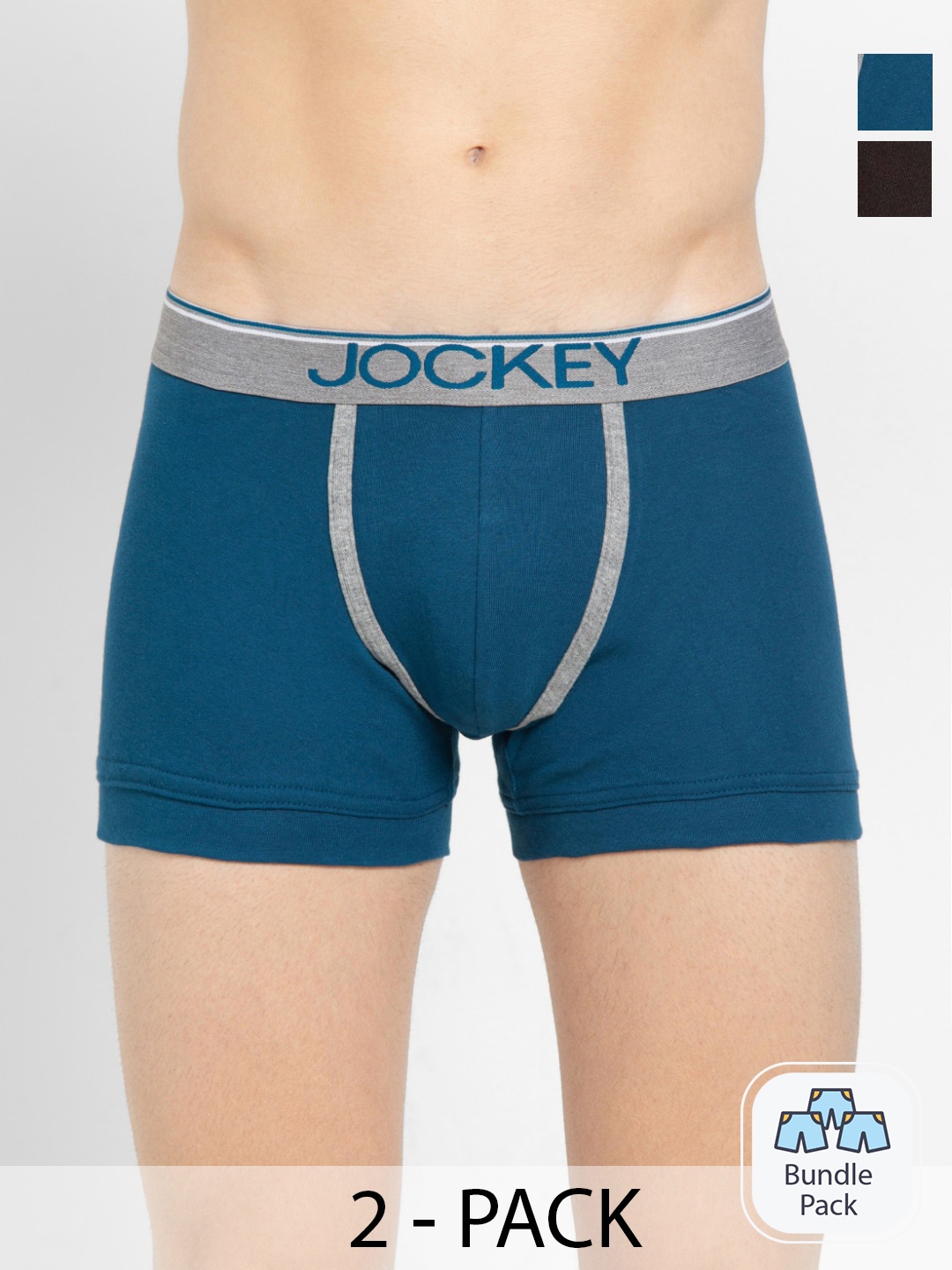 

Jockey Pack Of 2 Cotton Short Trunks, Blue