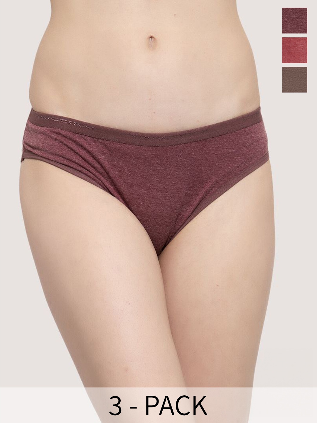 

Innocence Pack Of 3 Hipster Briefs, Brown