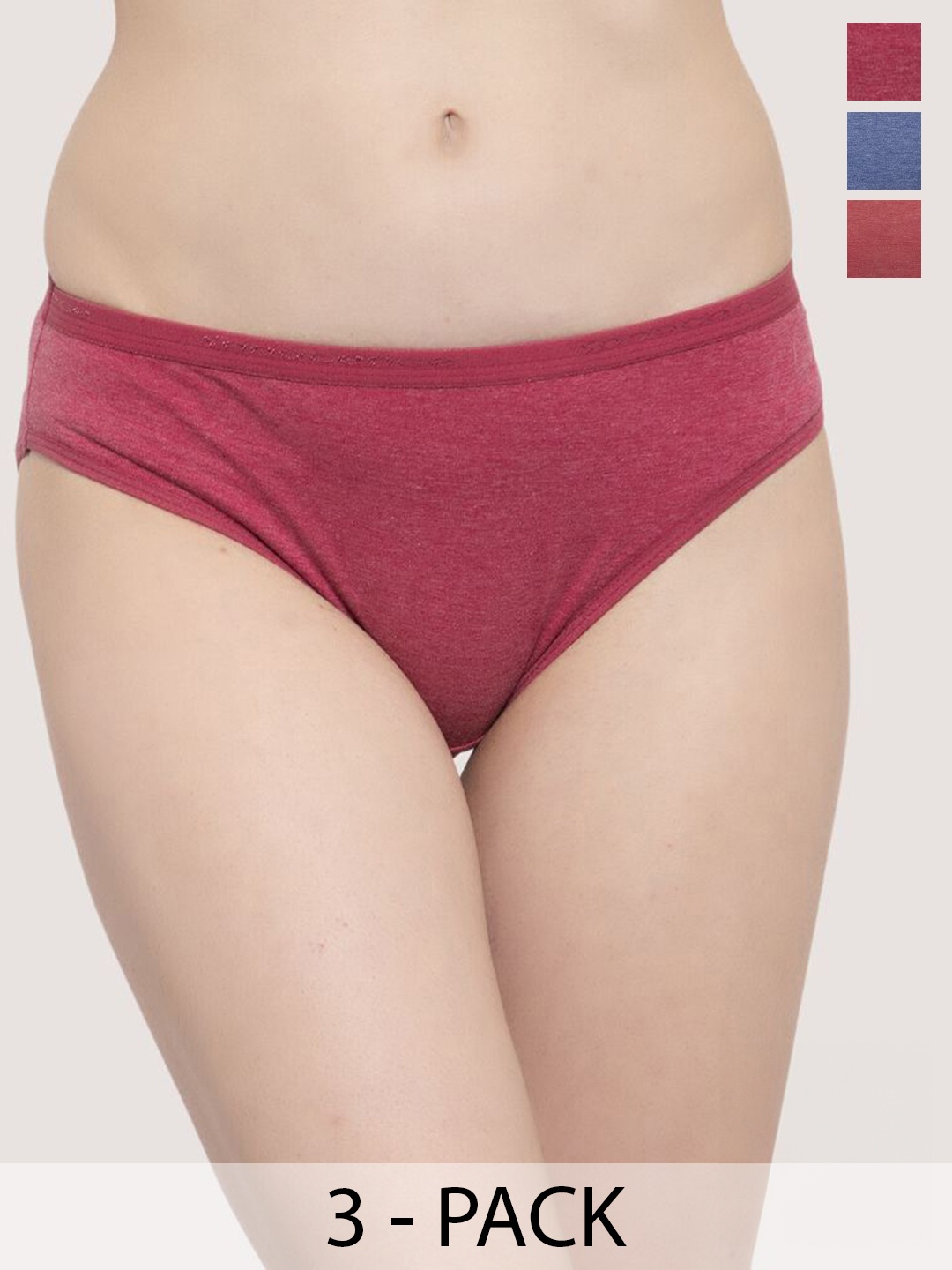 

Innocence Pack Of 3 Hipster Briefs, Rust