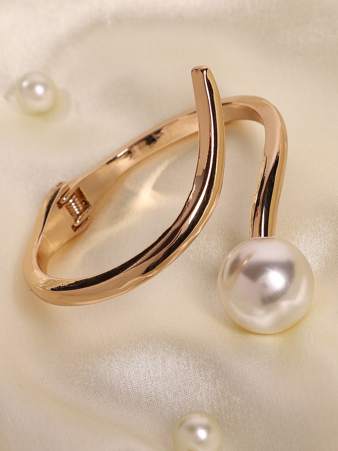 

SOHI Women Gold-Plated Pearls Cuff Bracelet