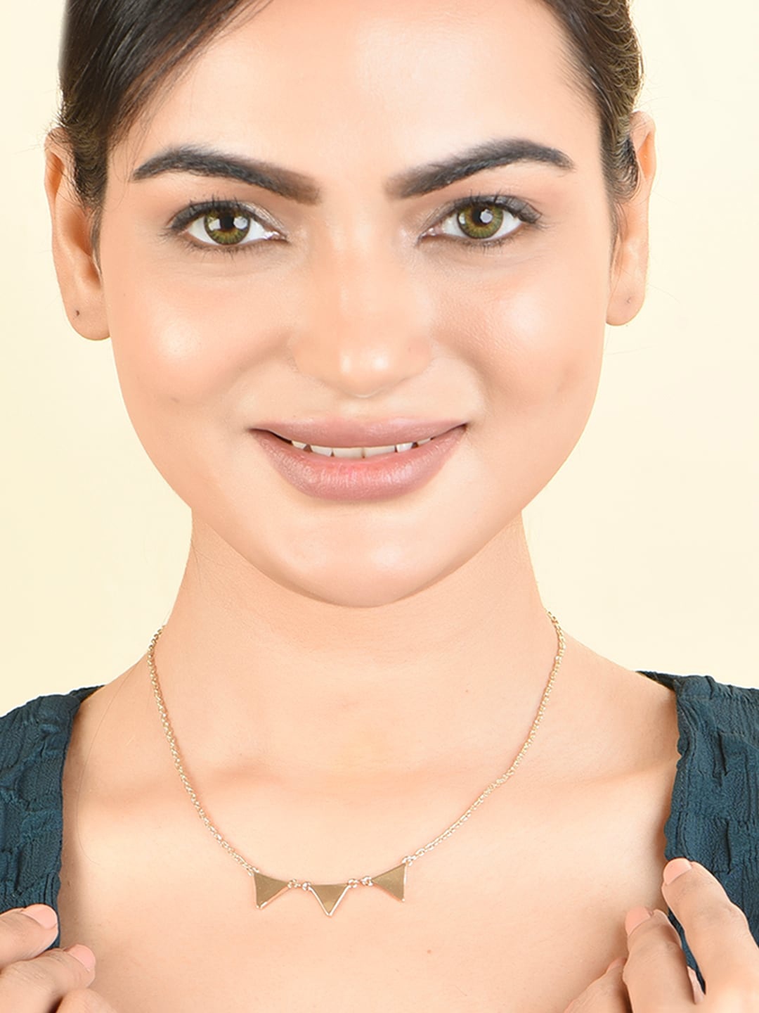

ToniQ Gold Plated Alloy Statement Necklace