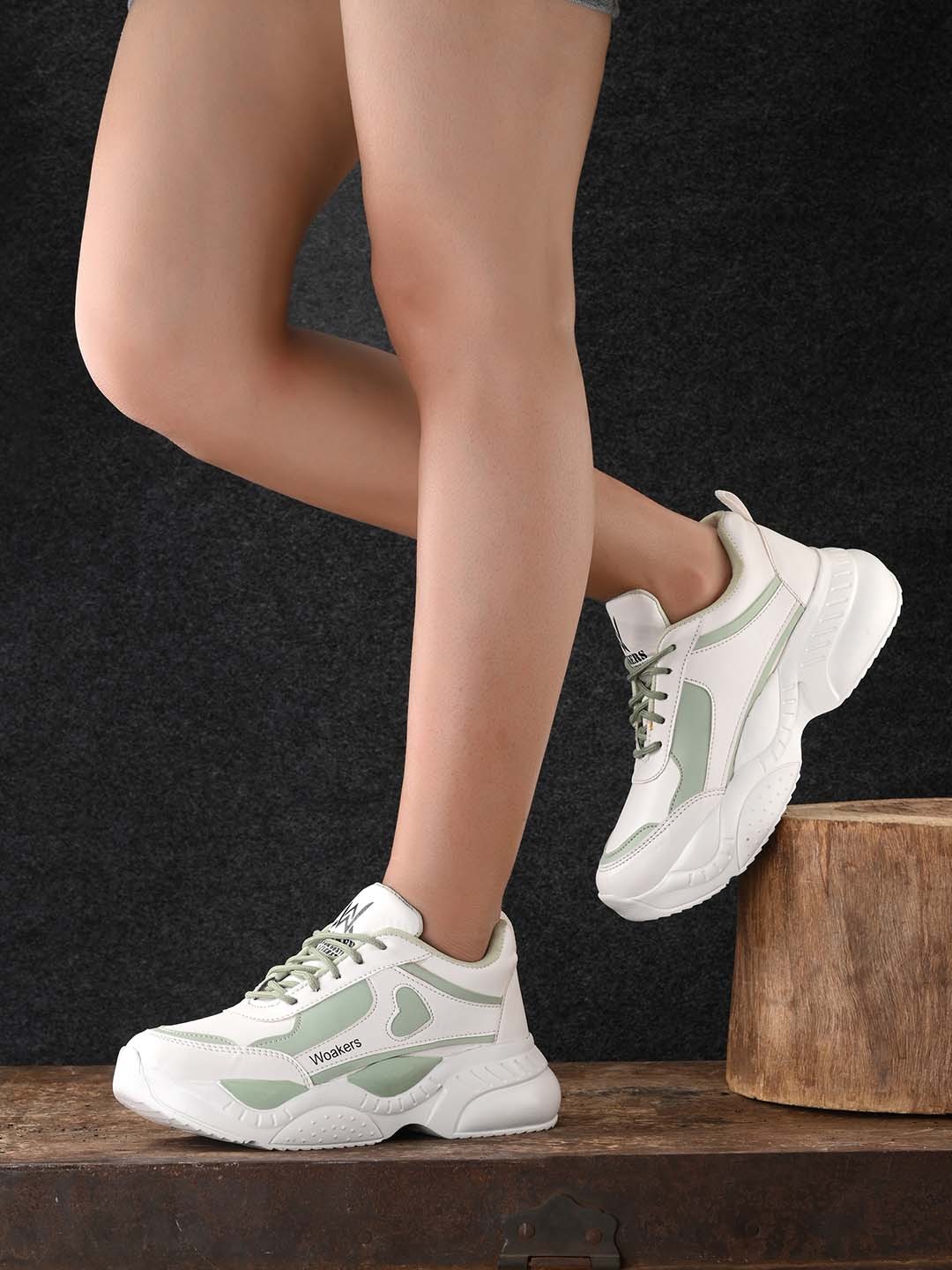 

Woakers Women Colourblocked Comfort Insole Basics Sneakers, White