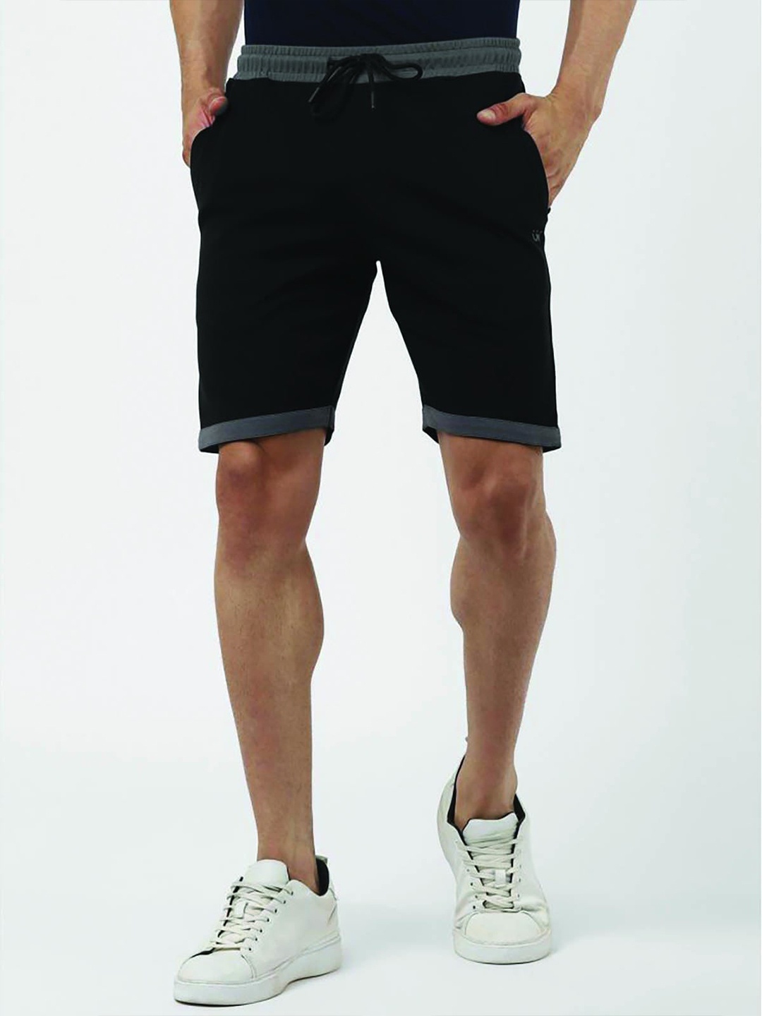 

UrbanMark Men Regular Fit Lounge Shorts, Black