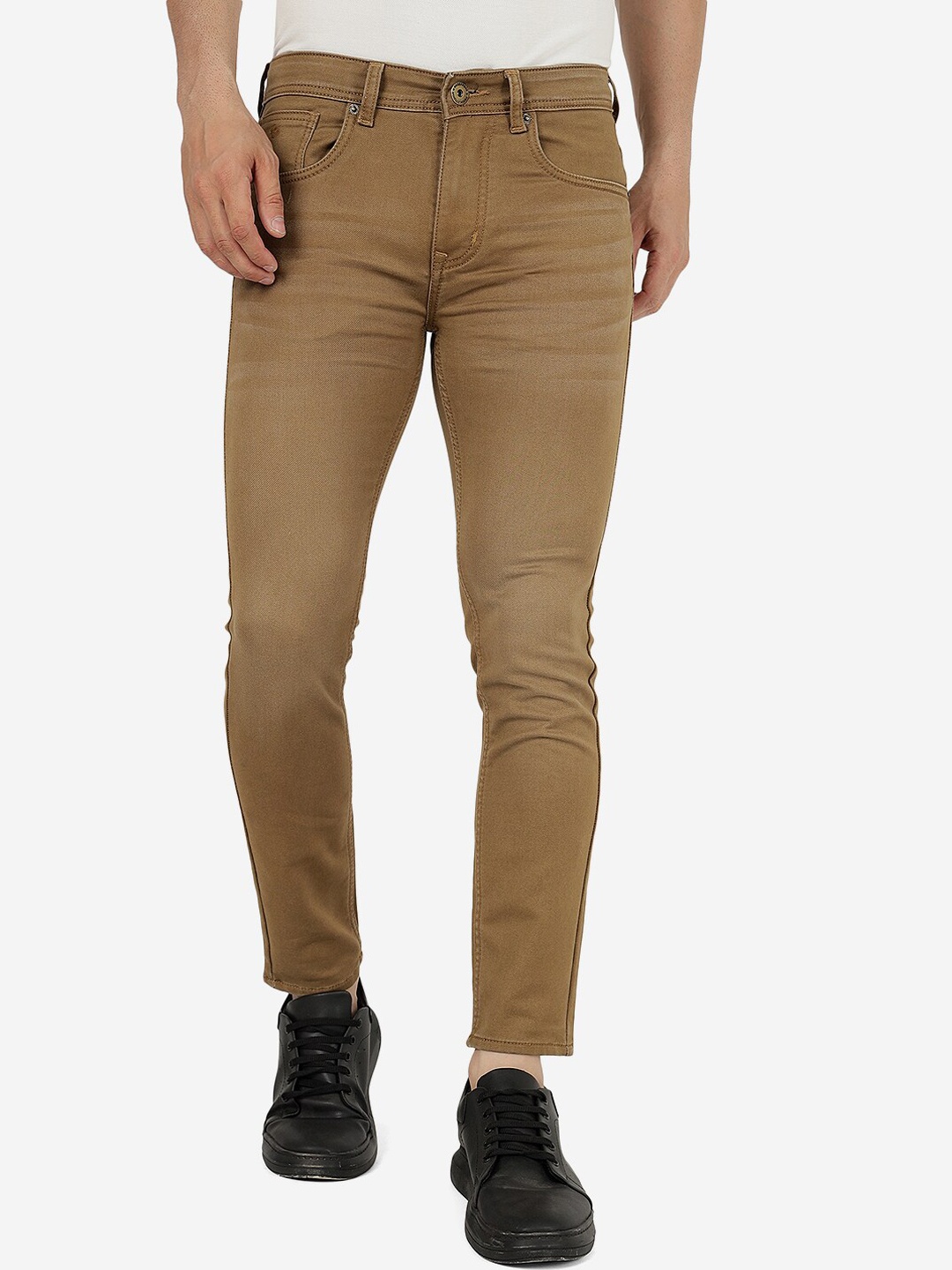 

Greenfibre Men Khaki Slim Fit Light Fade Jeans