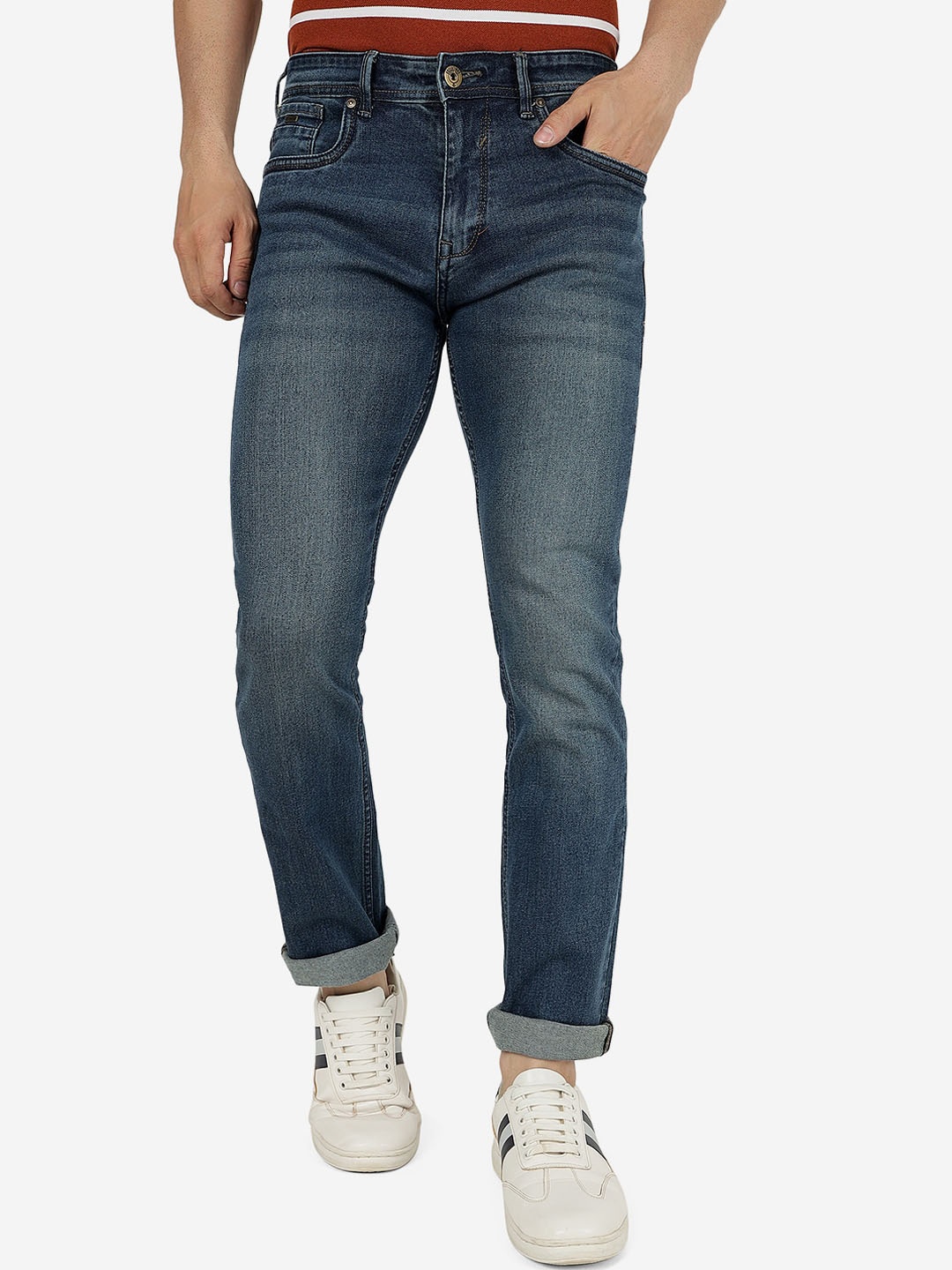

Greenfibre Men Blue Straight Fit Light Fade Jeans