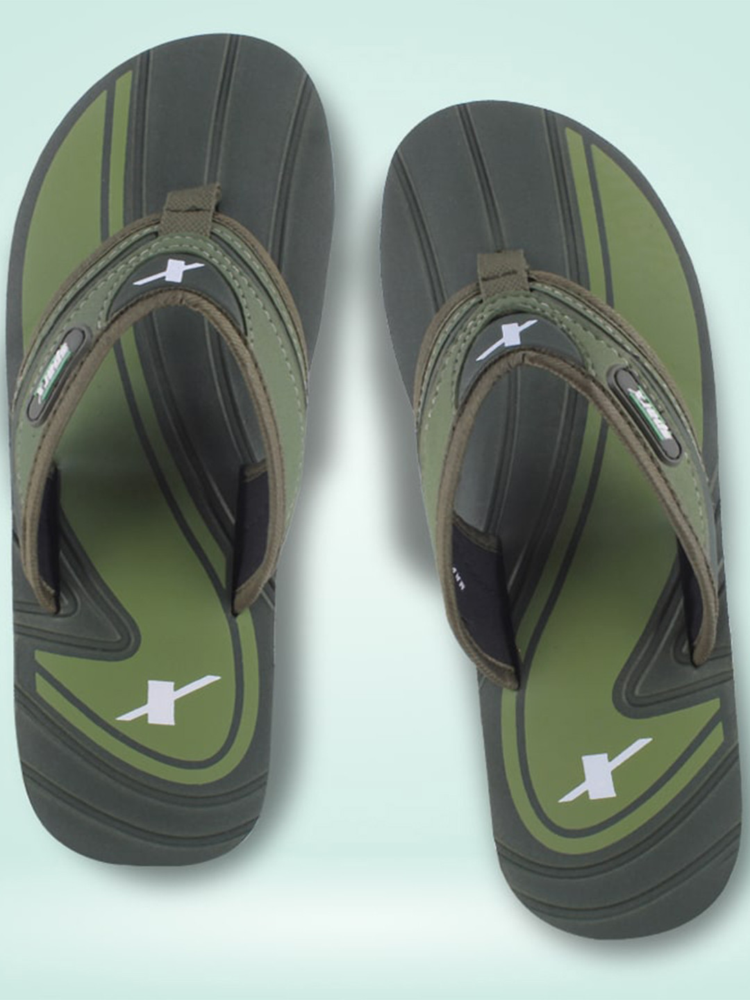 

Sparx Men Printed Thong Flip-Flops, Olive