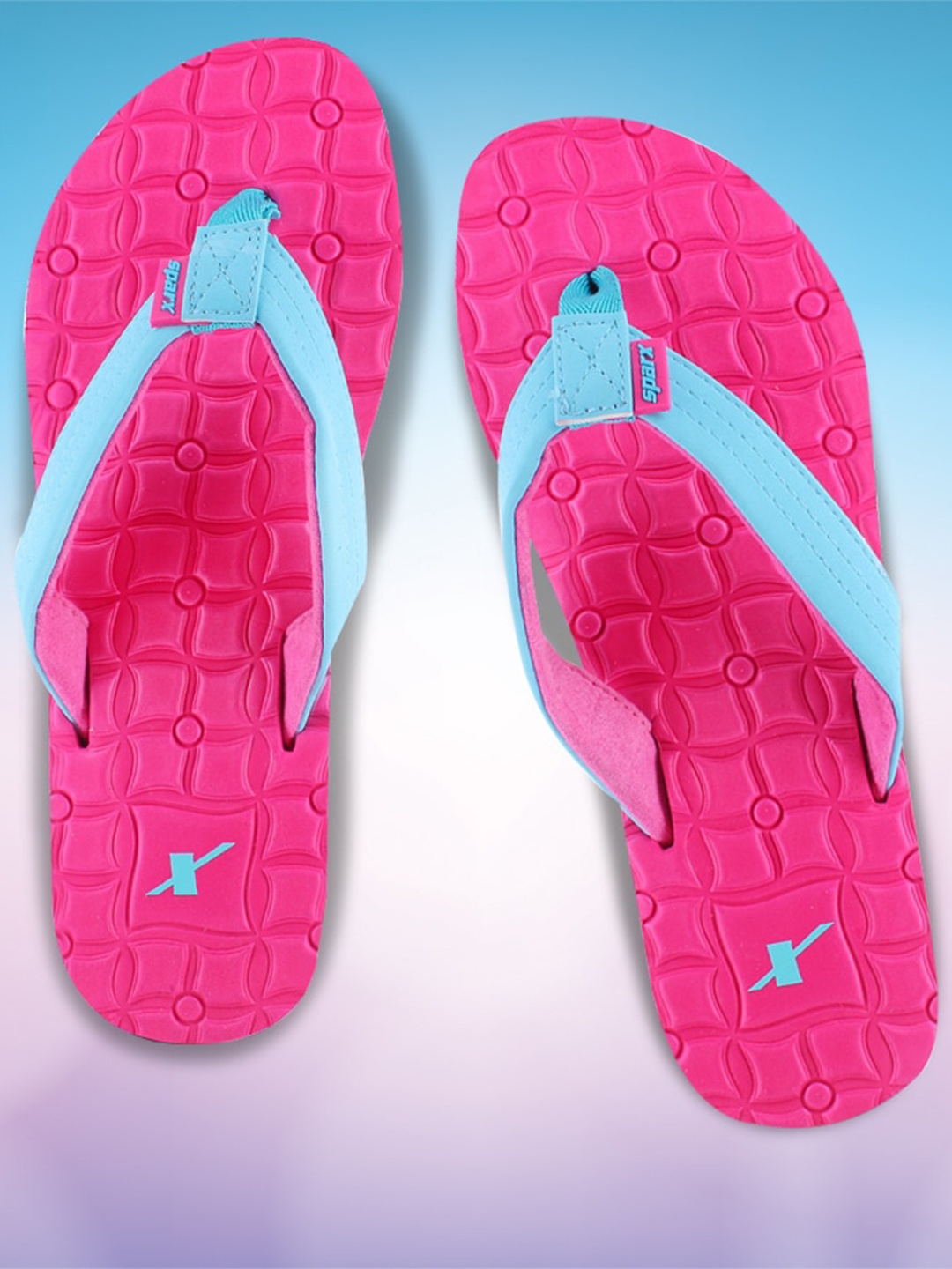 

Sparx Women Textured Thong Flip-Flops, Pink