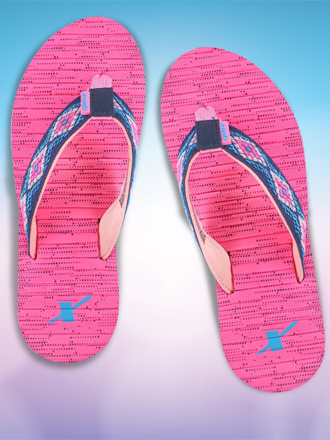 

Sparx Women Printed Thong Flip-Flops, Pink