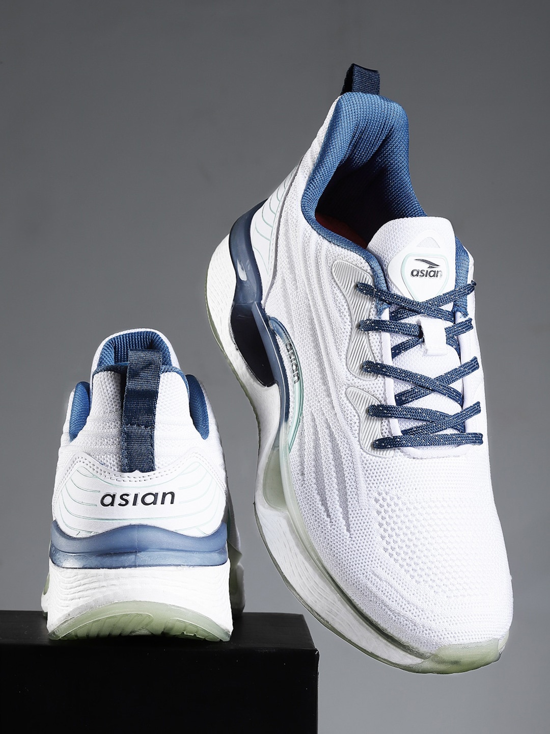 

ASIAN Men Mesh Running Sports Shoes, White