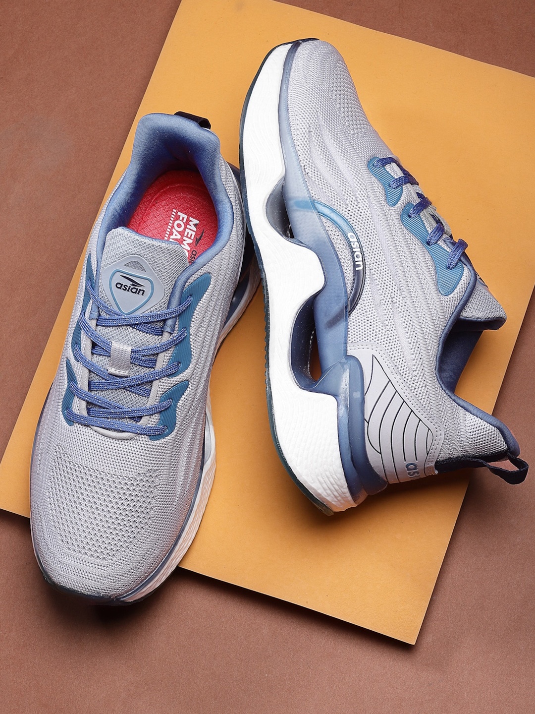 

ASIAN Men Mesh Running Sports Shoes, Grey