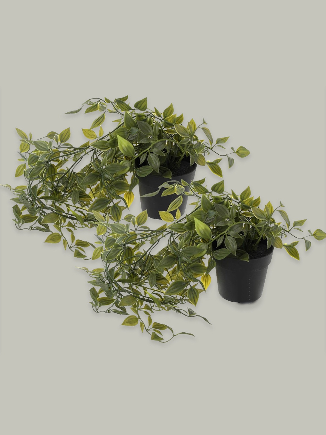 

Kuber Industries 2 Pieces Artificial Vine Plants with Pot, Green