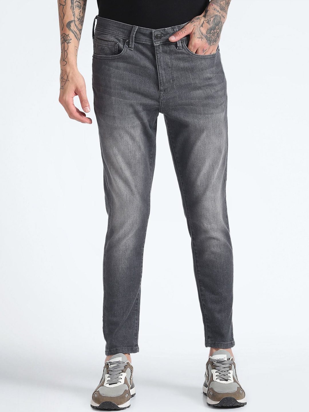 

Flying Machine Men Grey Skinny Fit Heavy Fade Stretchable Jeans