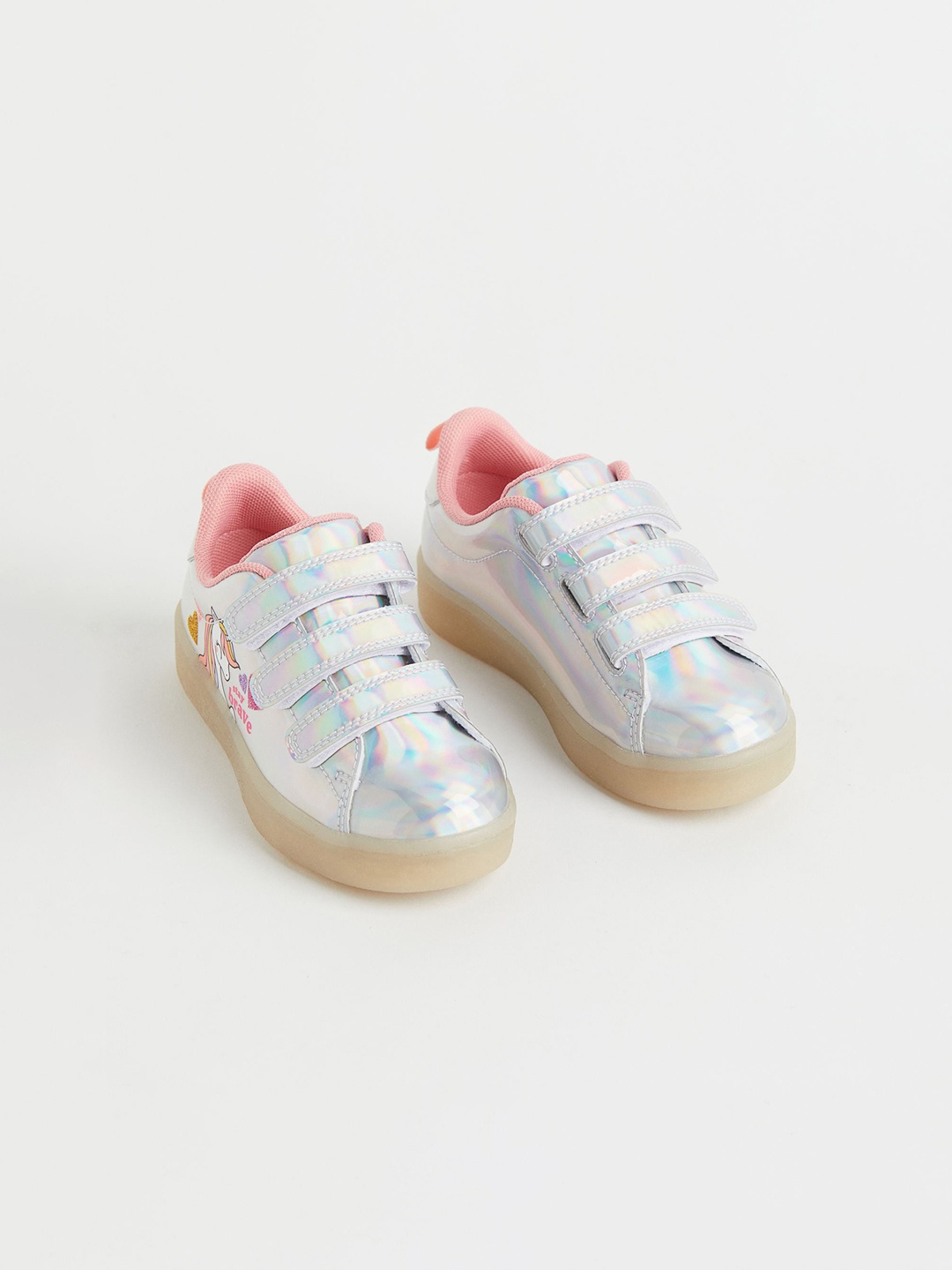 

H&M Girls Flashing Trainers, Silver