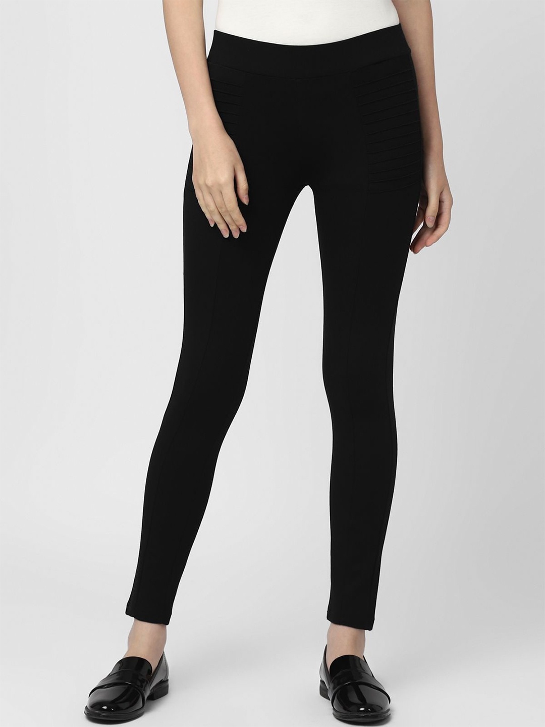 

UrbanMark Skinny Fit High Rise Jeggings, Black