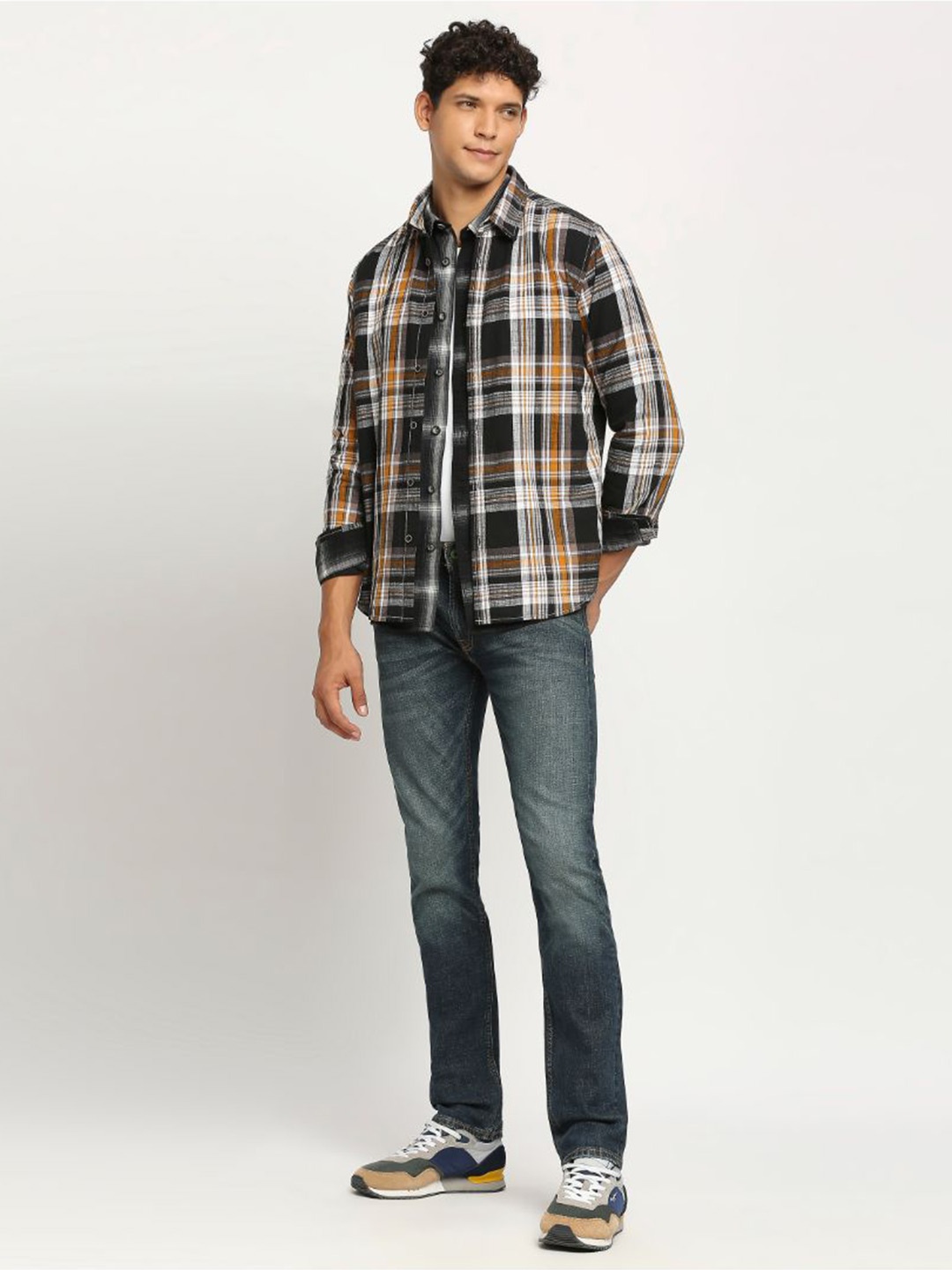 

Pepe Jeans Tartan Checked Pure Cotton Casual Shirt, Black