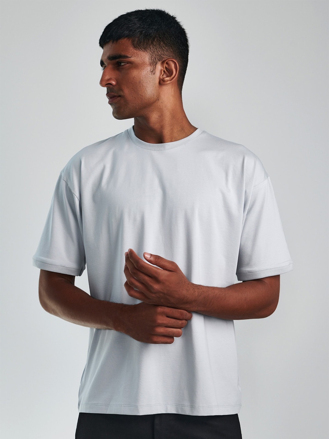 

Beyours Round Neck Cotton T-shirt, Blue