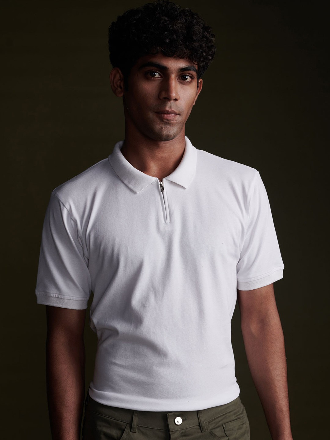 

Beyours Polo Collar T-shirt, White