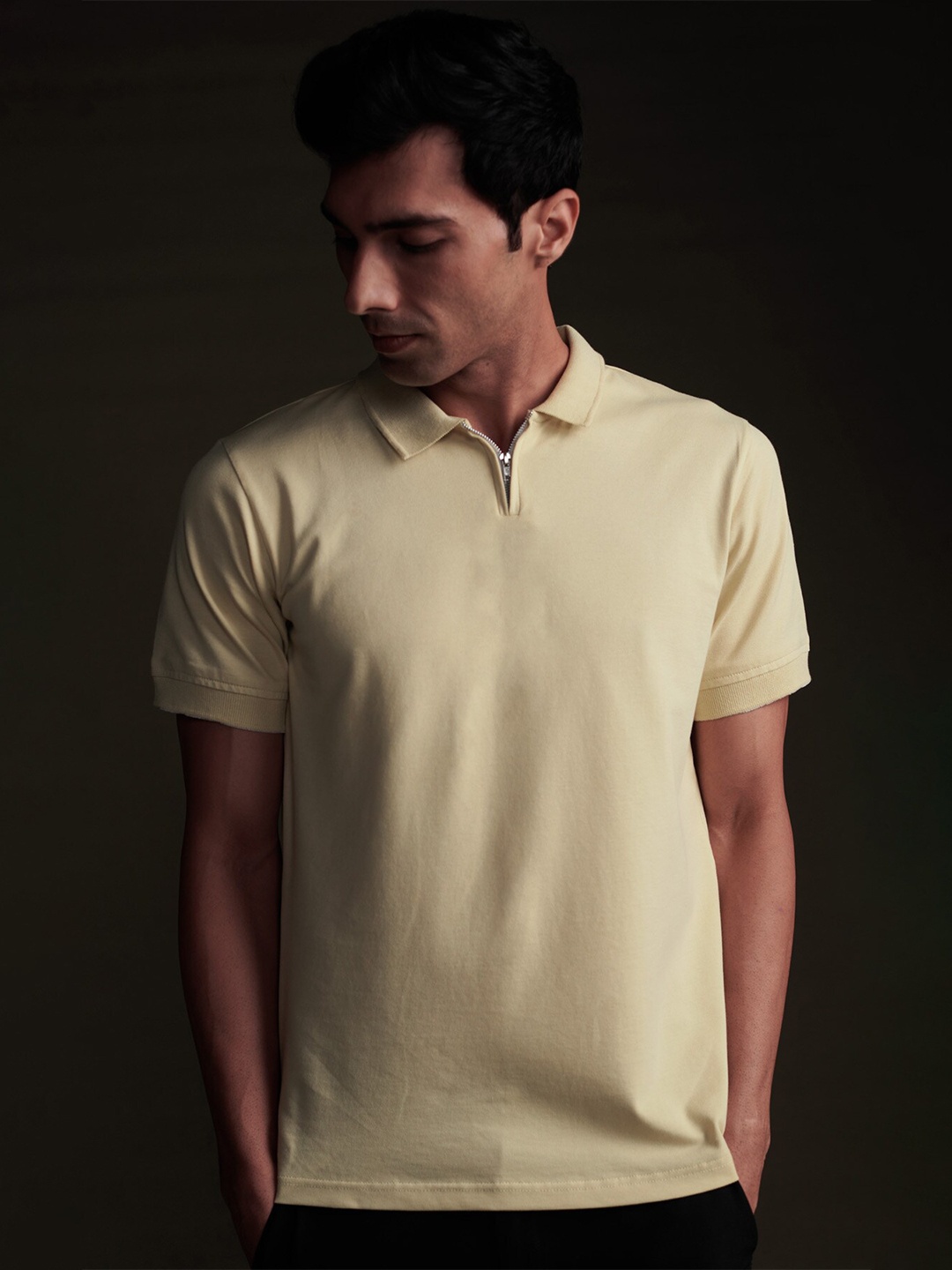 

Beyours Polo Collar Regular Fit Casual T-shirt, Yellow