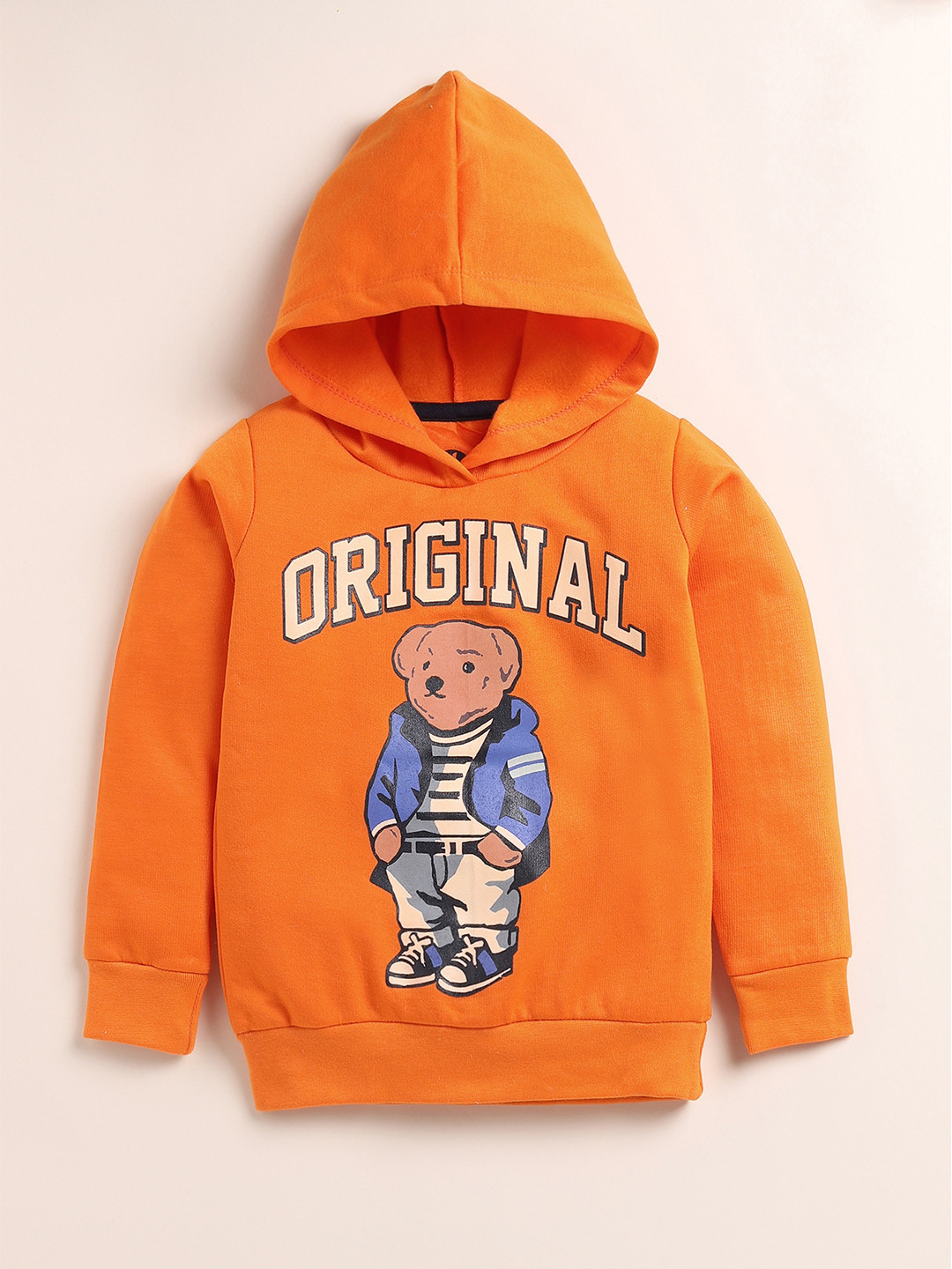 

YK Boys Graphic Printed Hooded Cotton Sweatshirt, Orange